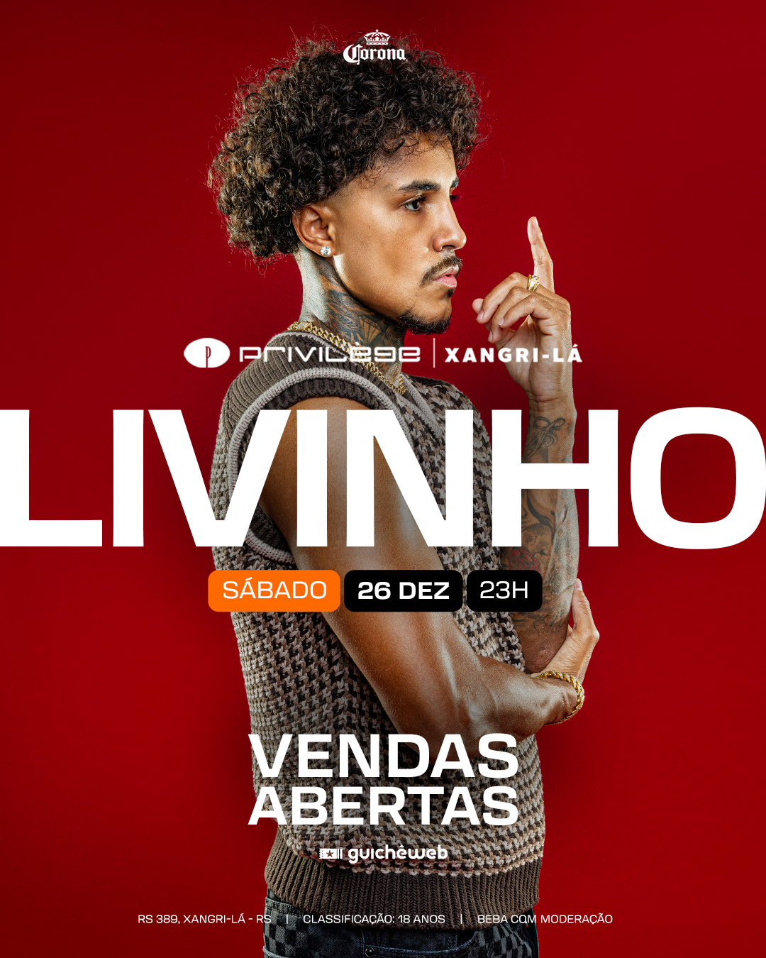 Cartaz oficial de REABERTURA PRIVILÈGE: Livinho